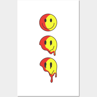 Melting Smiley Faces Posters and Art